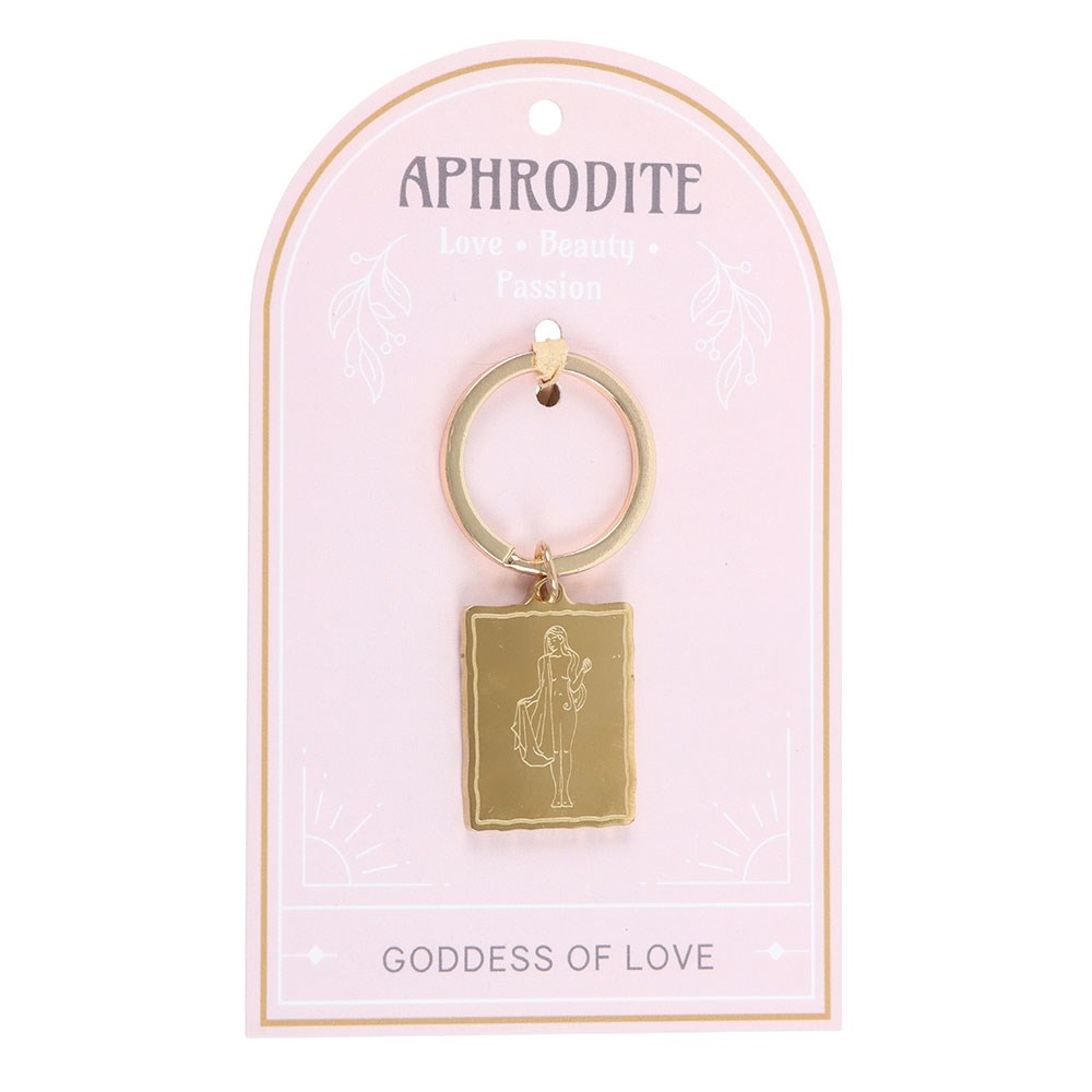 Something Different - Aphrodite Goddess Talisman Schlüsselring - Goldfarben